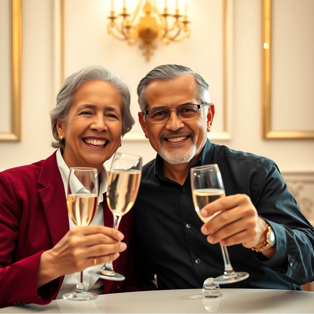 Pareja de Cusco celebrando su premio en Coin Flip